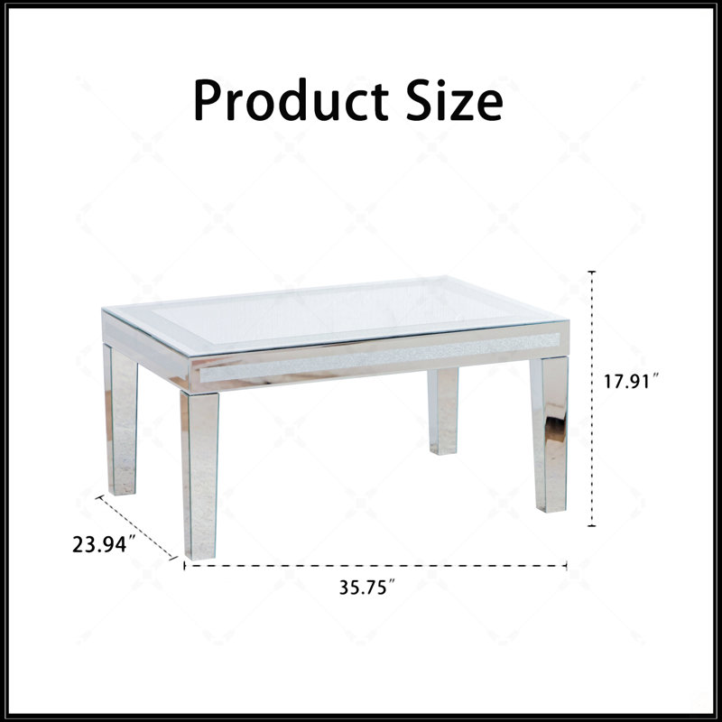 Table basse argentée