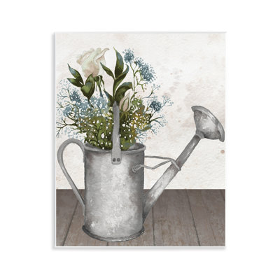 Plaque murale d'arrosoir floral, par Elizabeth Medley