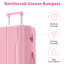 Ensembles de bagages 3 pièces, valises rigides durables en ABS rigide avec roues pivotantes doubles 20/24/28 pouces