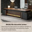 Bureau de direction moderne et luxueux de 260 cm (102,36 po) – Plateau en panneaux de particules avec armoire latérale et chargeur sans fil-1253843403
