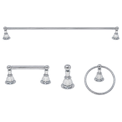 Ensemble de quincaillerie pour salle de bain 4 pièces Rio Grande P4BRIO18