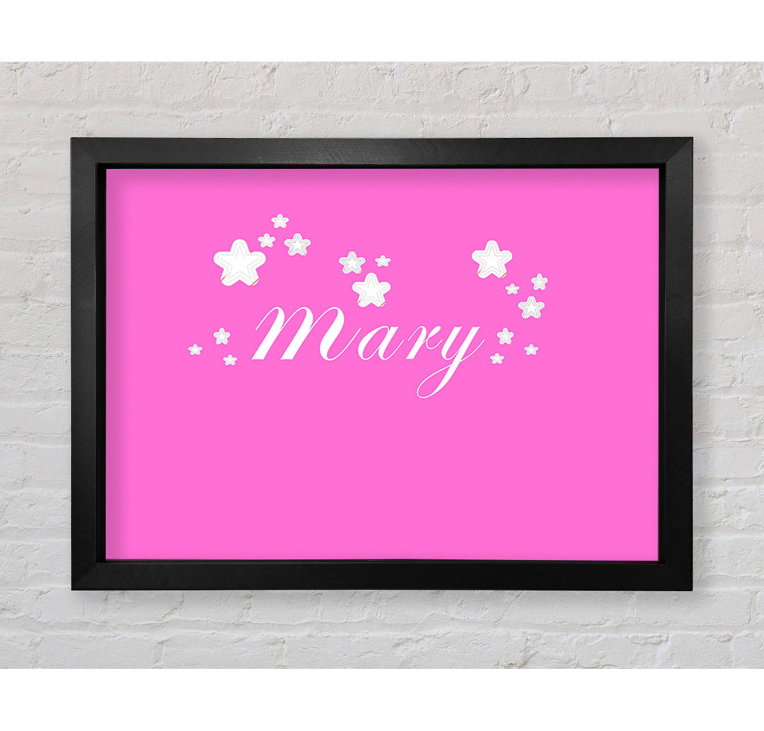 Gerahmter Fotodruck Girls Room Quote Your Name In Stars in Rosa