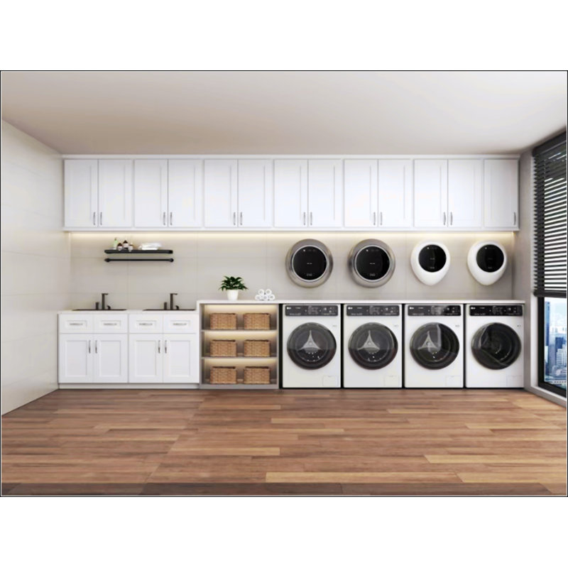Armoire murale blanche à double porte en bois massif, H 36 po x l 24 po x P 12 po