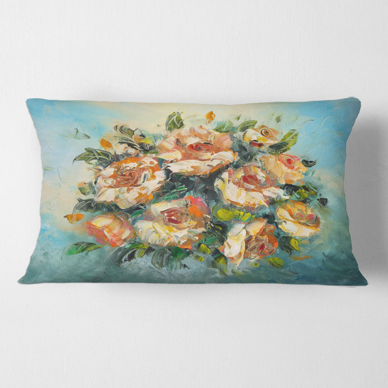 Housse et insert de coussin rectangulaire Bouquet de fleurs