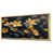 Toile avec cadre flottant or