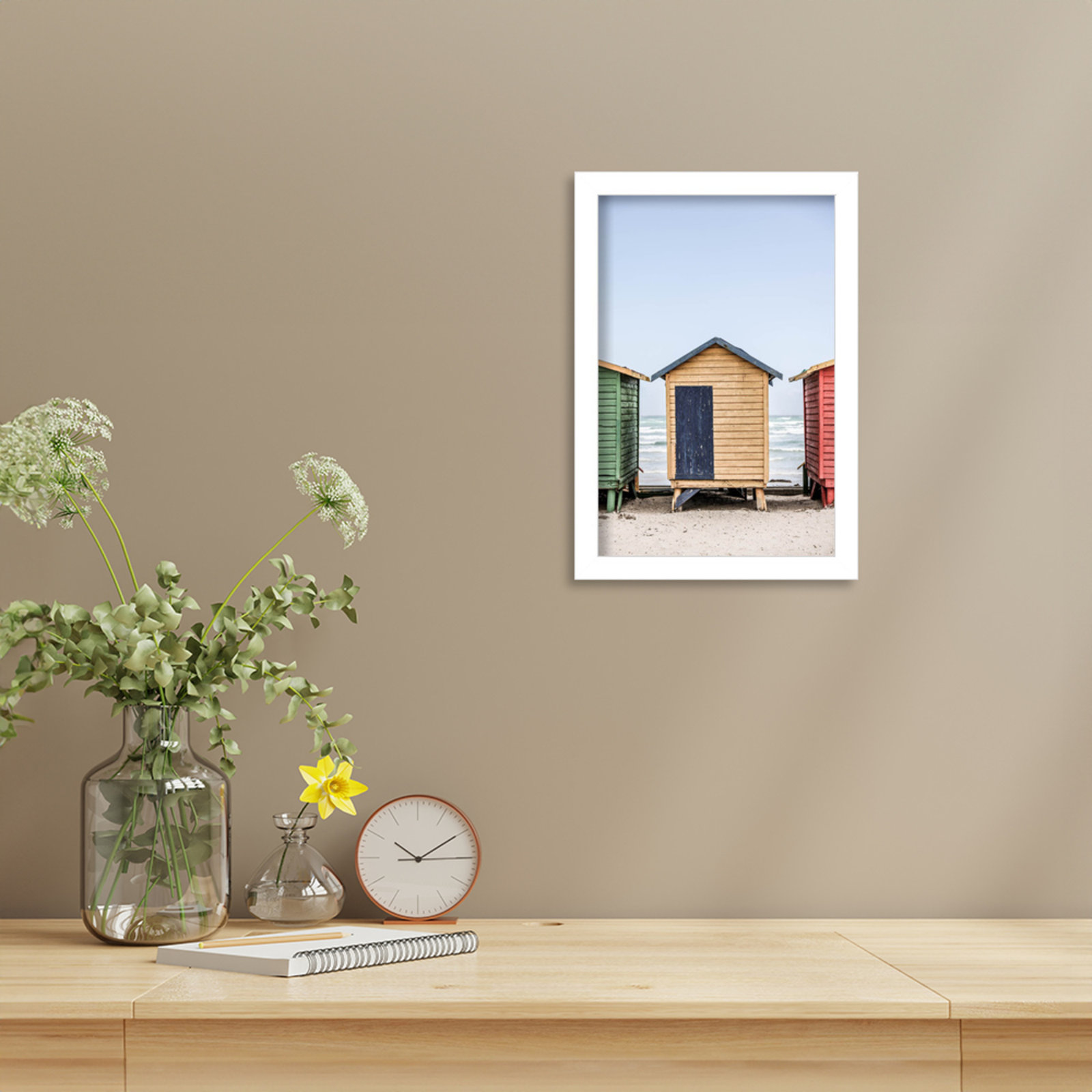 Rolandat "Yellow Hut" Print, White, 13" H x 9" W