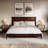 Amandah Low Profile Solid Wood Panel Bed-1063239670-1063239671