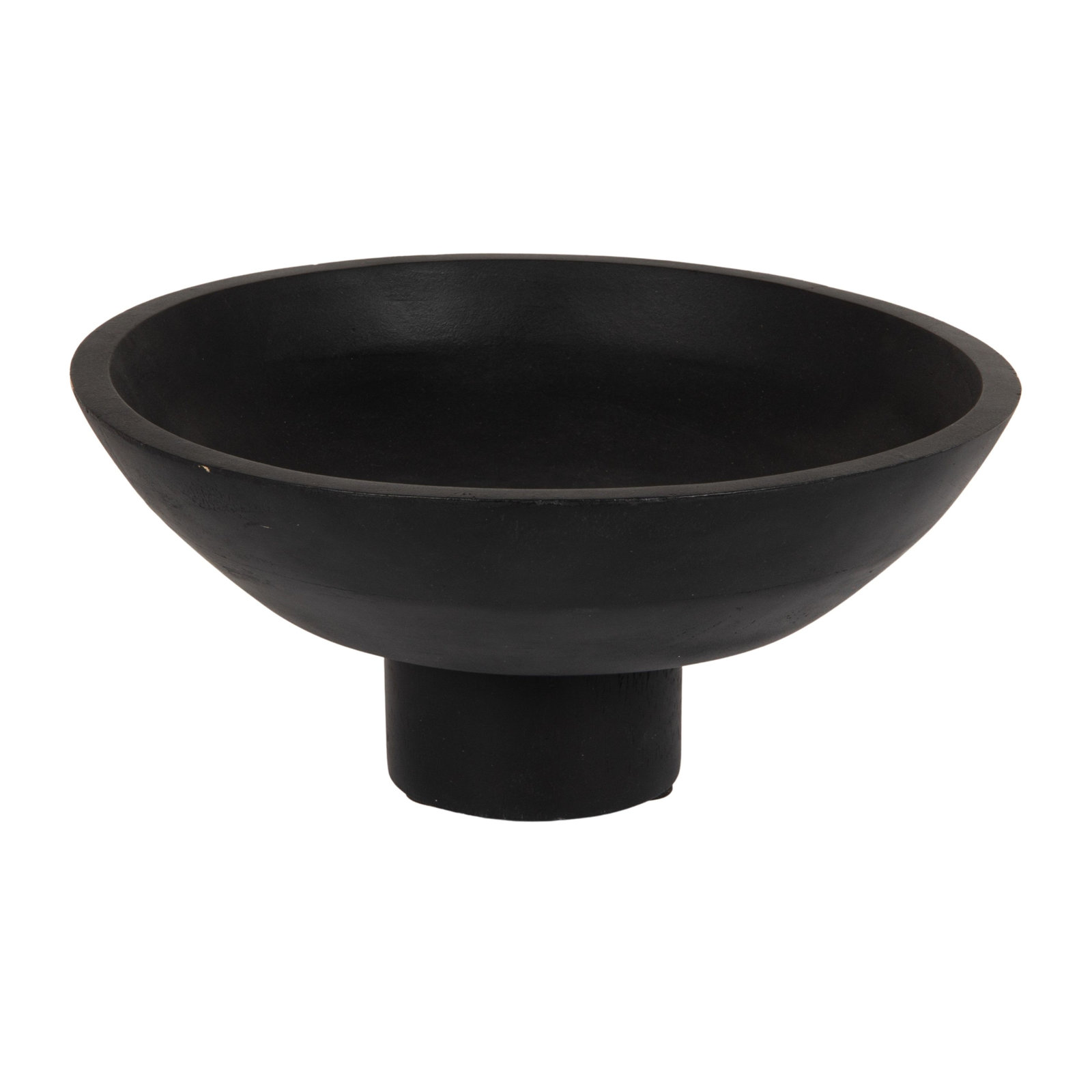 Allyce Mango wood footed bowl, Black
