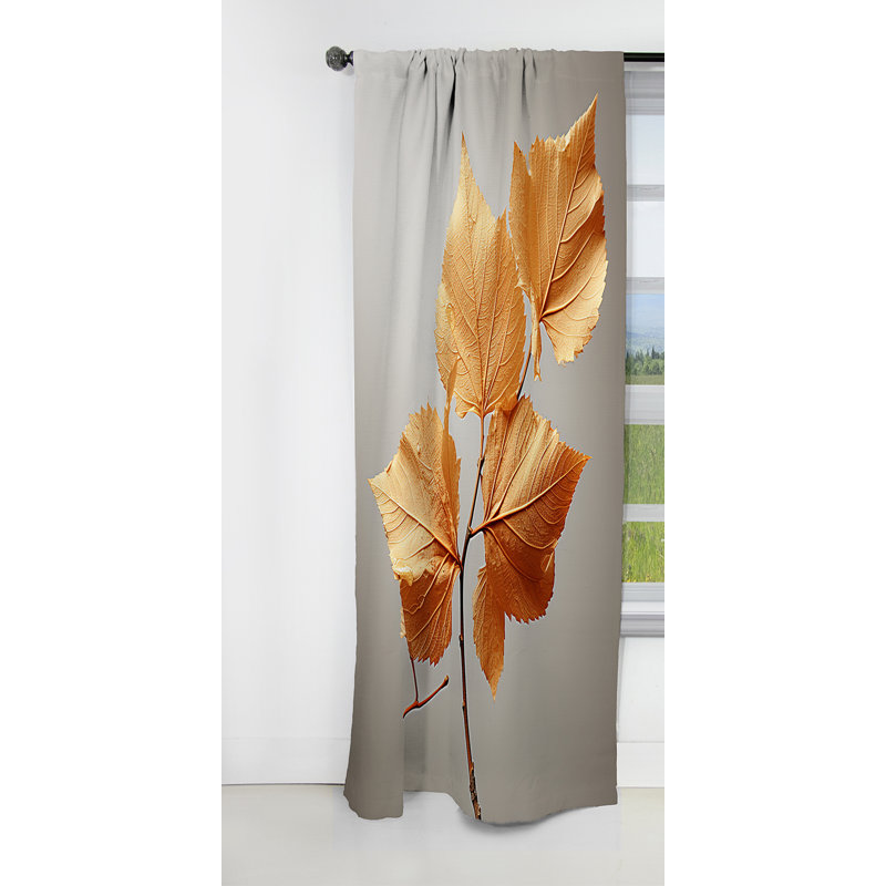 Greeley - Rideau à feuilles - Rideau occultant à motif floral - 1 panneau, L 52 po x L 95 po