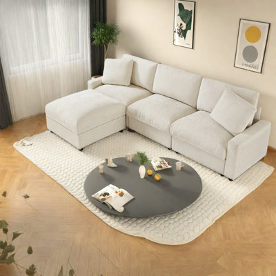 Space-saving Sectionals With Hidden Storage, Polyester & Modular Design For Compact Living Rooms