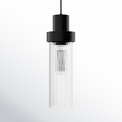 Hermit Single Light Ribbed Glass Pendant