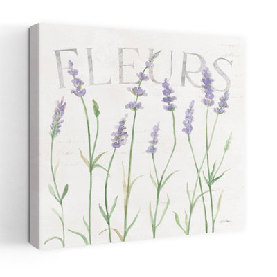 French Garden Lavender Fields Ii With Cream Fleurs Art