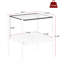 Table de bout grise en verre trempé de 2 couches, design d'intérieur moderne, l 19,1 po x l 15,09 po x H 21,11 po, pour un espace de vie élégant 2 tables rectangulaires à usage domestique, plateau de table avec capacité de charge de 110 lb, structure stable