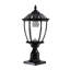 Lampadaire solaire d'extérieur avec DEL à crépuscule, lanterne rétro, aluminium noir résistant aux intempéries-116629364
