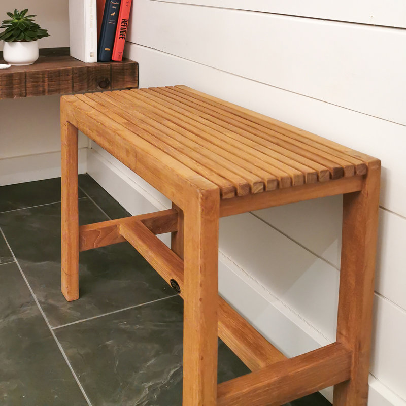 29.5 in. W Teak Shower Bench