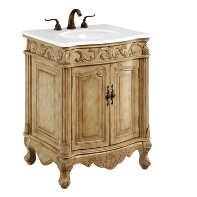 Lunette 27'' Single Bathroom Vanity with Top