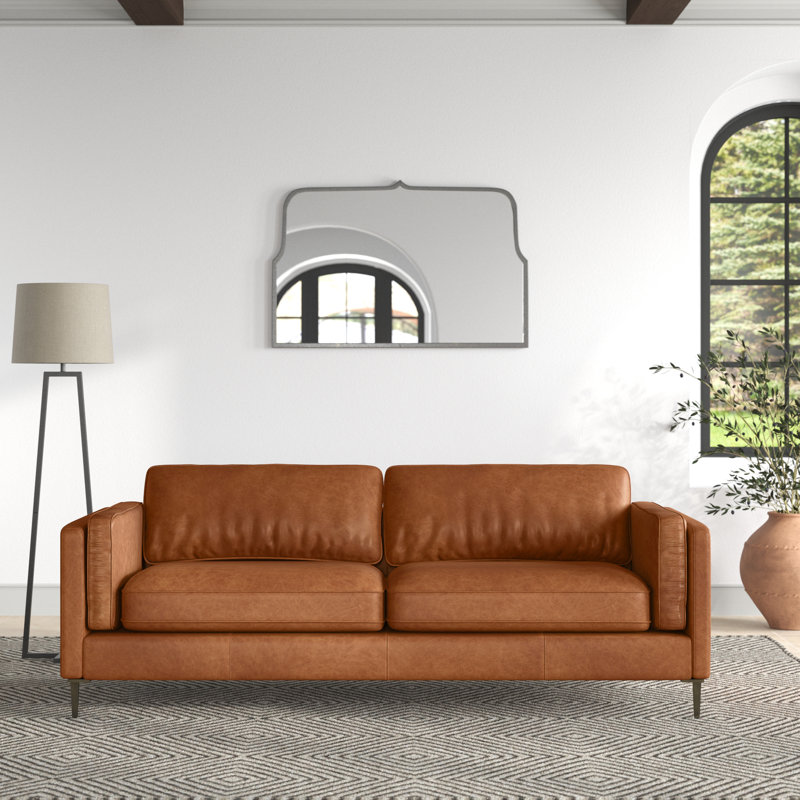 Carson 84" Sofa, Sonoma Butterscotch Top Grain Leather