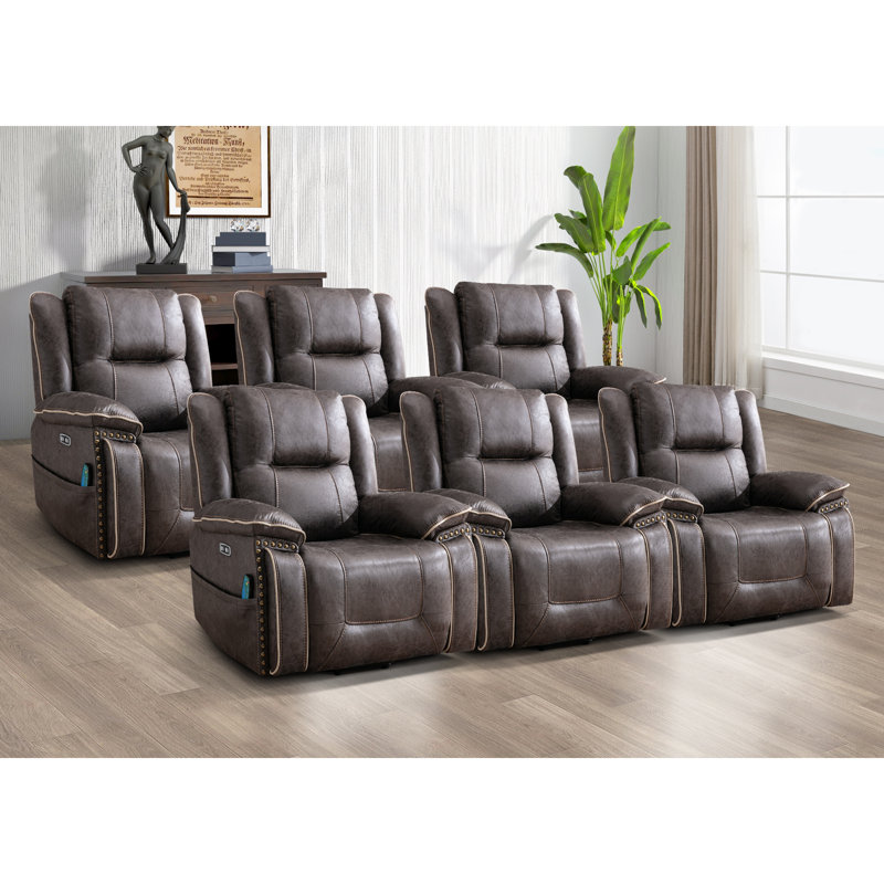 Fauteuil inclinable massant et motorisé Khristina, Similicuir gris