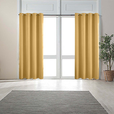 Paire de rideaux avec rideaux superposés de l 63 po x L 52 po pour chambre à coucher