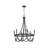 6 - Light Steel Dimmable Chandelier Black Dining Room Chandelier