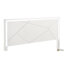 Grand lit avec tête de lit géométrique et éclairage à DEL intégré. Finition laquée ultrabrillante sur bois stable pour chambre à coucher de style contemporain