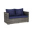 Ensemble de conversation 6 pièces, ensemble de conversation modulaire pour patio avec coussins et table en verre-341685033-341685037