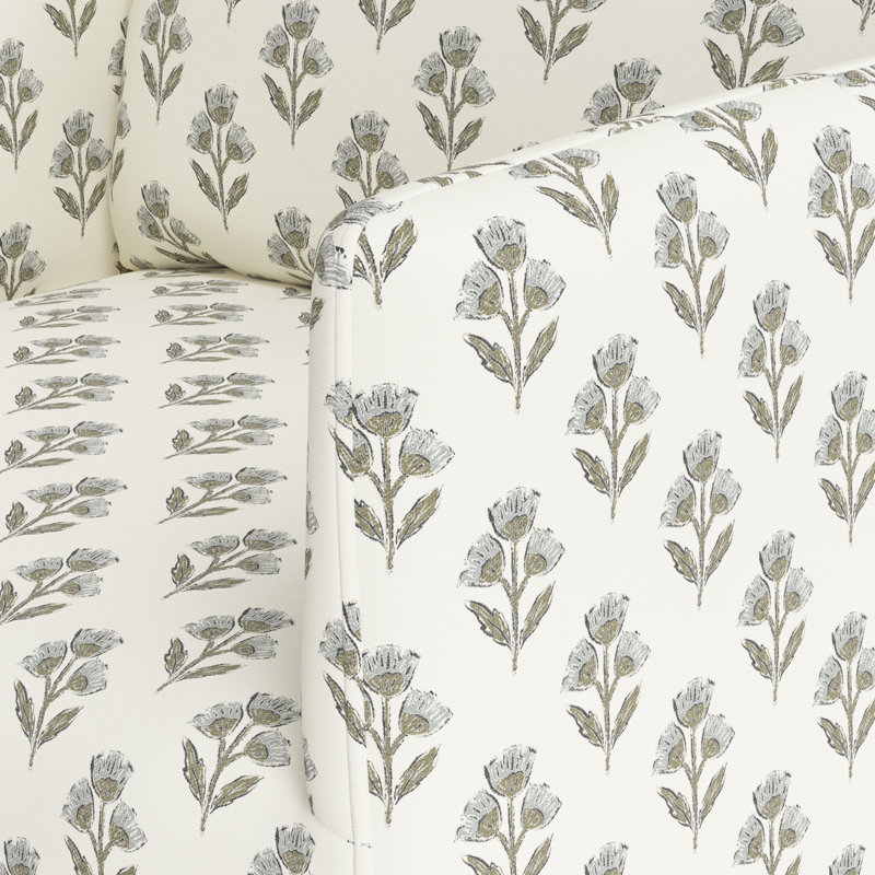 Upholstered Arm Chair, Denim