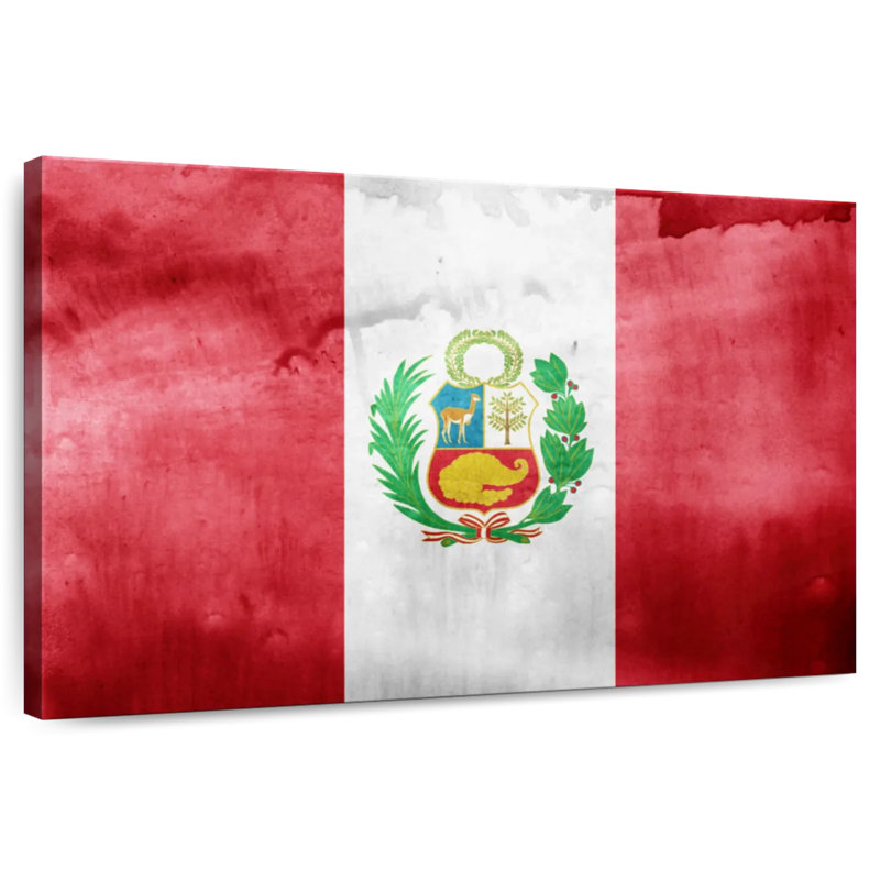 Washed Flag Of Peru