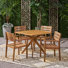 Chesterhill 4 - Person Acacia Wood Patio Dining Set with Square Table