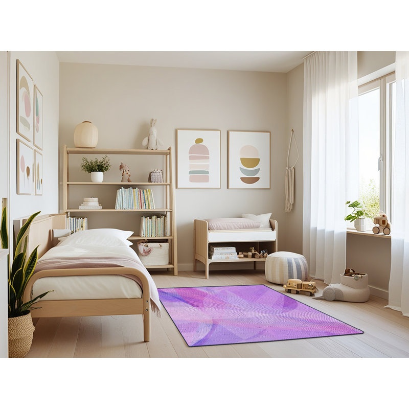 Wool Abstract Indoor Rug, Rectangle 4' x 6'