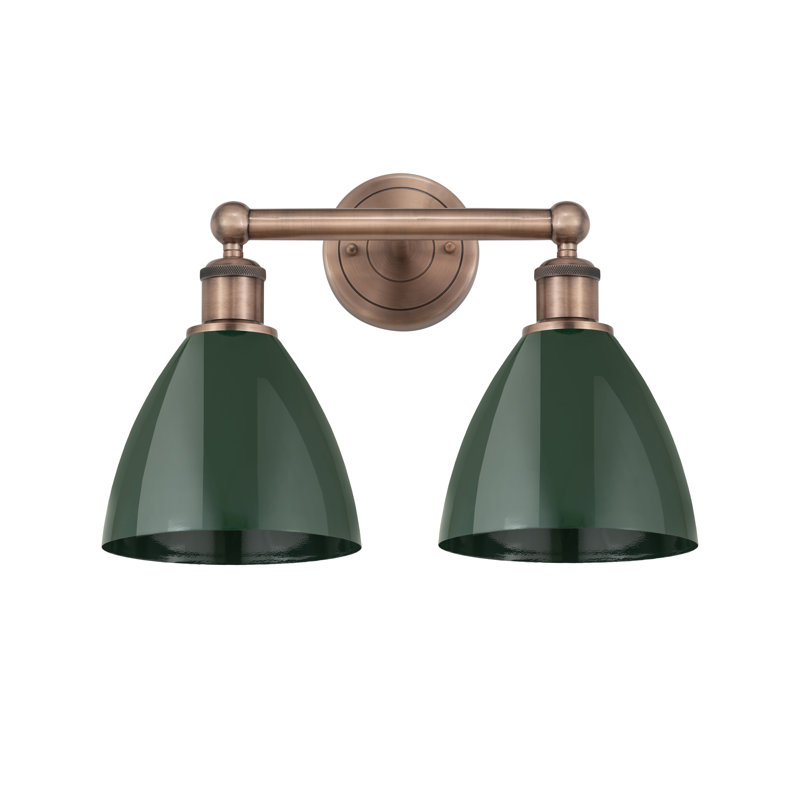 Anjail 2 - Light Dimmable Vanity Light, Green, Antique Copper