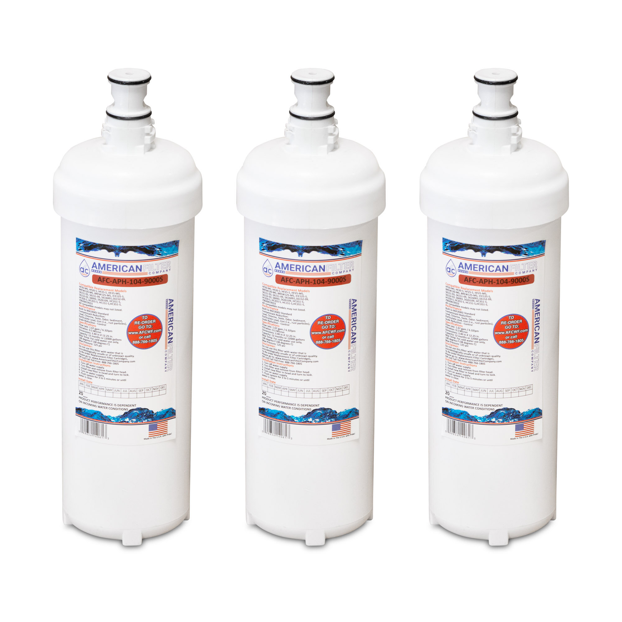 AFC Brand Water Filters, Compatible with Hf25-S Water Filters