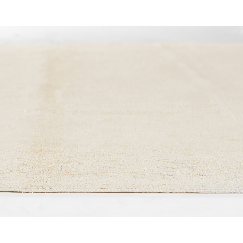 Linen Area Rug in Ivory, Rectangle 6'3" x 9'