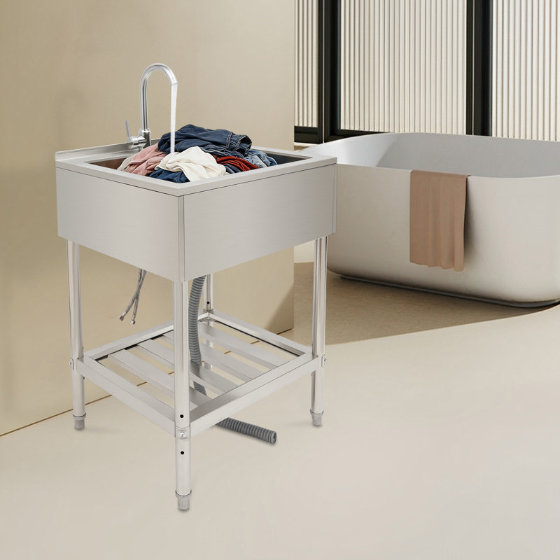 Stainless Steel Laundry Sink With Faucet