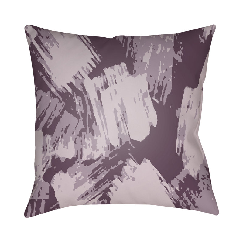 Textures Indoor/Outdoor Throw Pillow Cover, 18" H x 18" W x 4" D, Purple