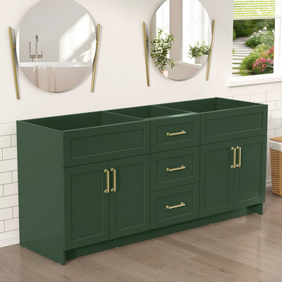 72 po L 21,5 po P x 33,5 po Meuble-lavabo autoportant sans base H H