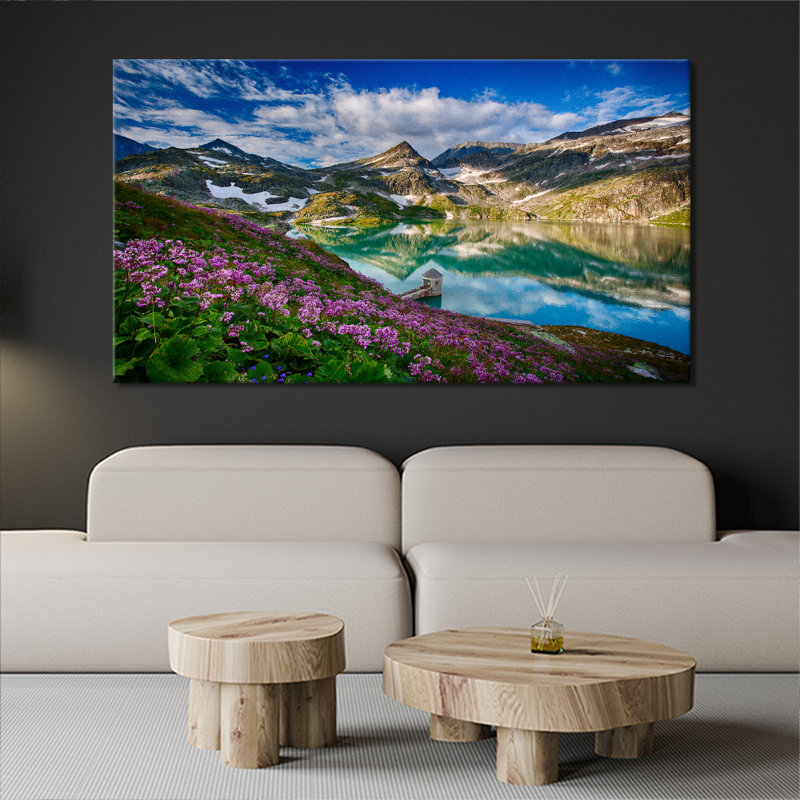 Mountain View Lake - Wrapped Canvas Print, 76cm H x 127cm W x 3.2cm D