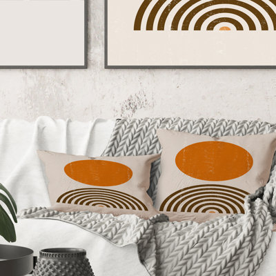 Housse de coussin rectangulaire et insert Minimal Sun and Rainbow I