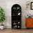 71" Tall Arched Display Bar Cabinet-1283989601