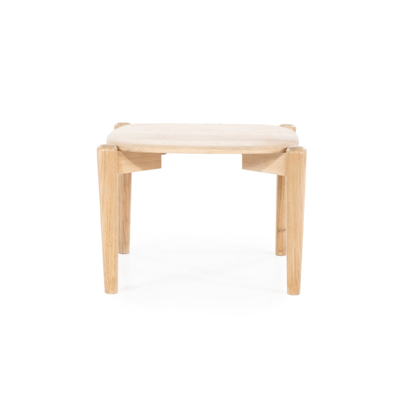 Table basse simple en bois massif, H 18 po x L 24 po x l 24 po 