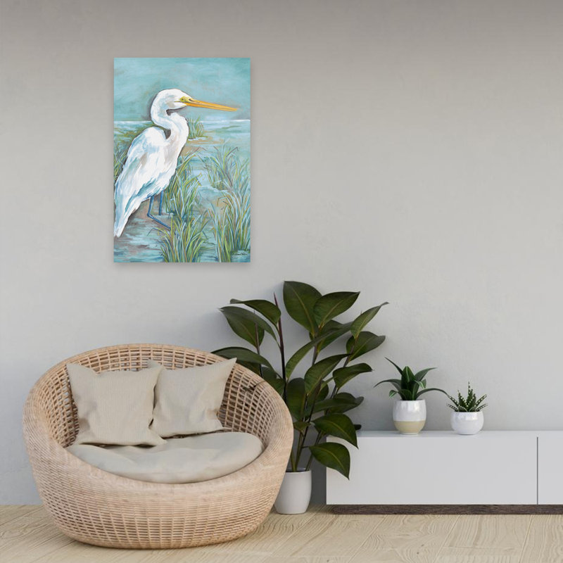 Aigrette - aigrette côtière, H 24 po x l 16 po