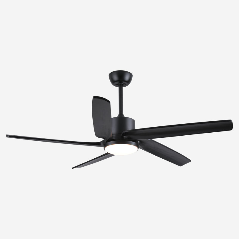 Lecole 52'' Ceiling Fan with LED Lights, Black