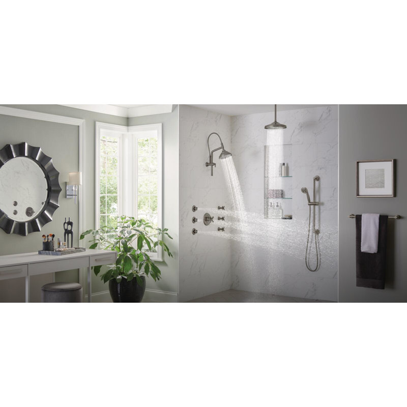Invari™®Sensori® Thermostatic Valve Trim, Luxe Nickel, Cross