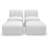 Praia Sunbrella® Bouclé Outdoor Lounge Chairs Set With Ottomans