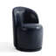 Faux Leather and Leather Swivel Barrel Chair-1992331888