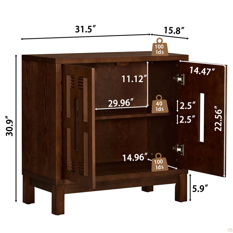 Buffet 31,5 po Mid Century Modern