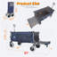 Très grand wagon de plage utilitaire très long de 67 po avec hayon ouvert et roues tout-terrain, capacité de 500 lb, cadre ultra-stable breveté, aucun assemblage requis, bleu foncé et gris-128815617
