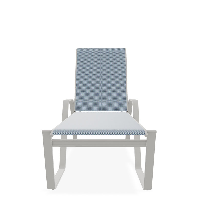 Chaise longue inclinable Holna, Neige texturée, Blanc 6D Sunbrella®