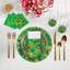 Fallen Leaves Green Vegan Leather Round Coasters-1648346340