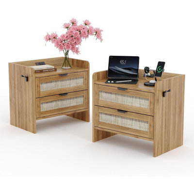 59.9cm W Manufactured Wood Bedside Table